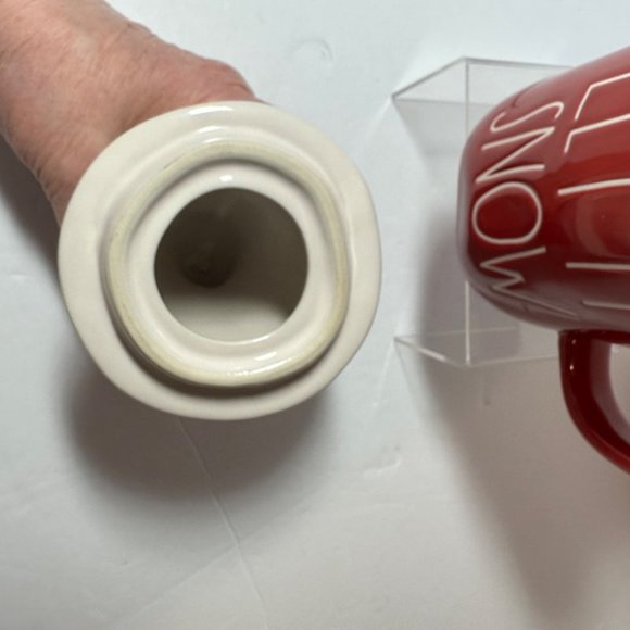 Rae Dunn Christmas Red Let It Snow Mug w/Elf Hat by Magenta Artisan Collection - Picture 8 of 10